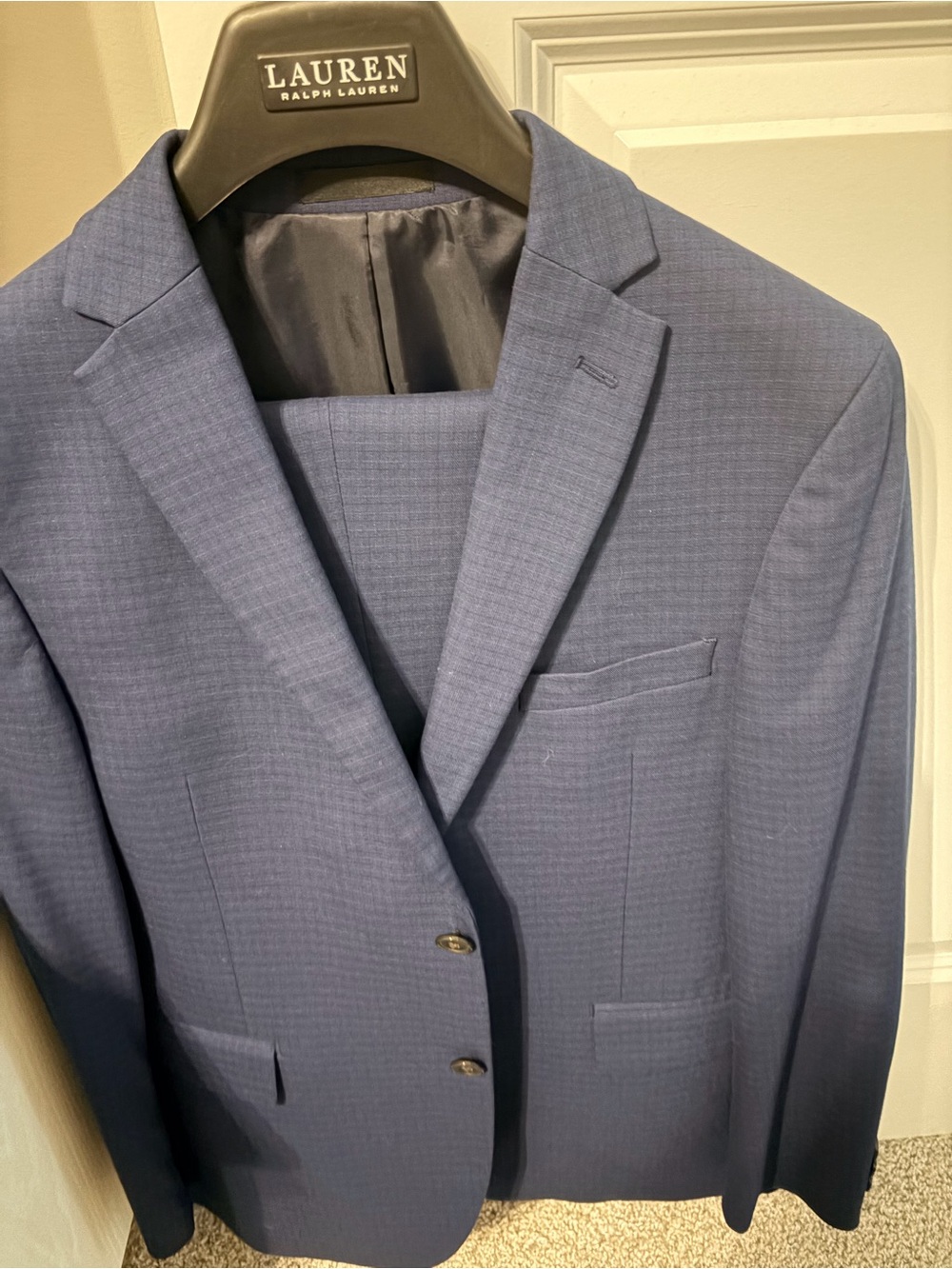 Lauren Ralph Lauren Boys Navy Blue Two-Button Blazer